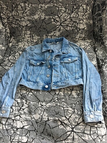 H&M Kız çocuk crop kot ceket