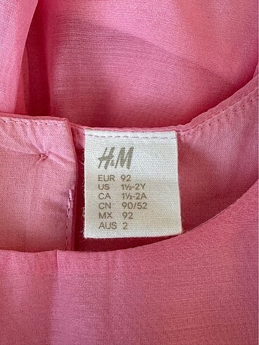 18-24 Ay Beden pembe Renk H&M pembe elbise