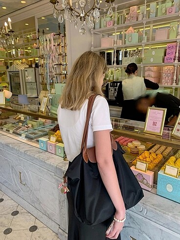 No203 Deri Longchamp Kol Çantası
