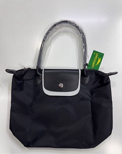 No202 Nakışlı Longchamp Siyah Çanta