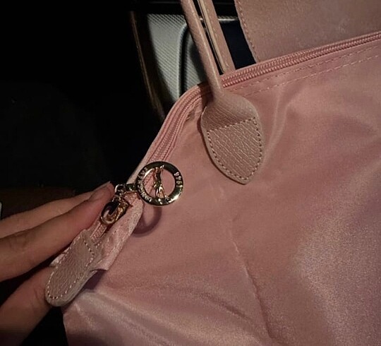 Longchamp No203 Nakışlı Deri Longchamp Kol Çantası
