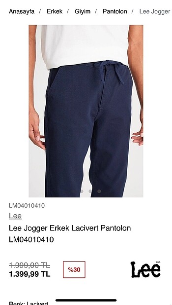Lee Jogger Erkek Pantolon