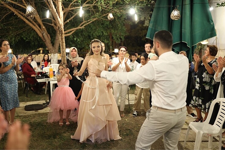 s Beden pembe Renk nişan elbisesi