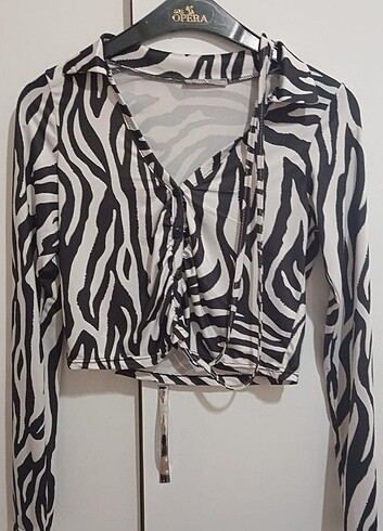 Zebra desenli crop