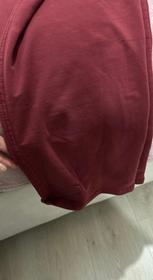 Bordo Kadın Kumaş eşofman Normal Boy - Görsel 3