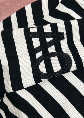 Çizgili Kadın Triko Kazak - Görsel 6