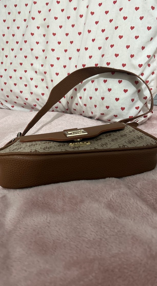 Kahverengi Baskılı Kadın Deri Çanta - Görsel 3