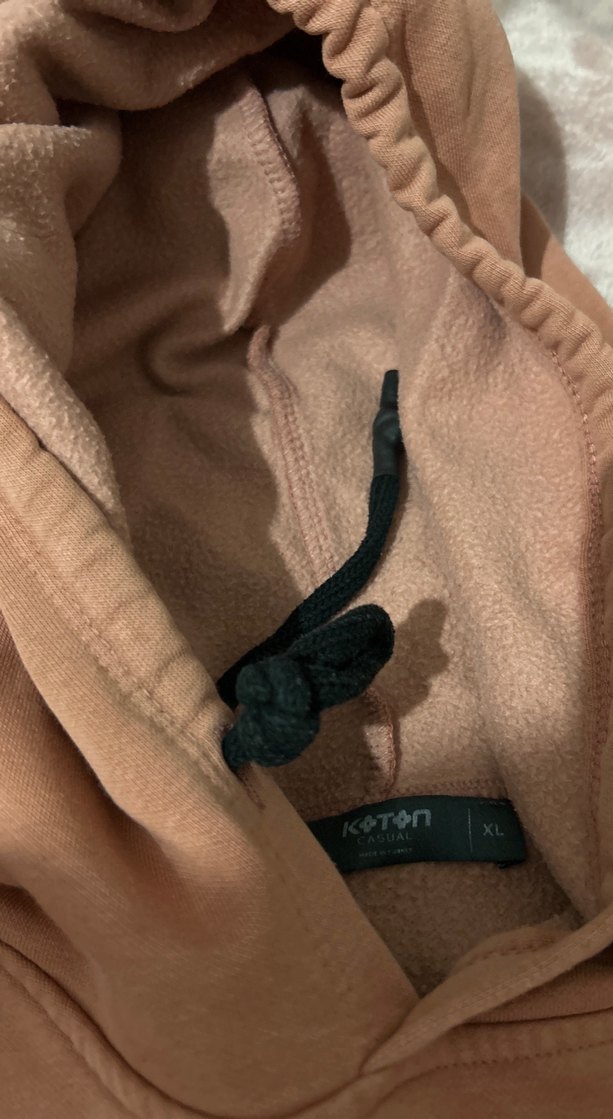 Pembe Kapüşonlu Kadın Sweatshirt - Görsel 3