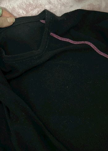 Siyah Pamuklu Uzun Kollu body - Görsel 2