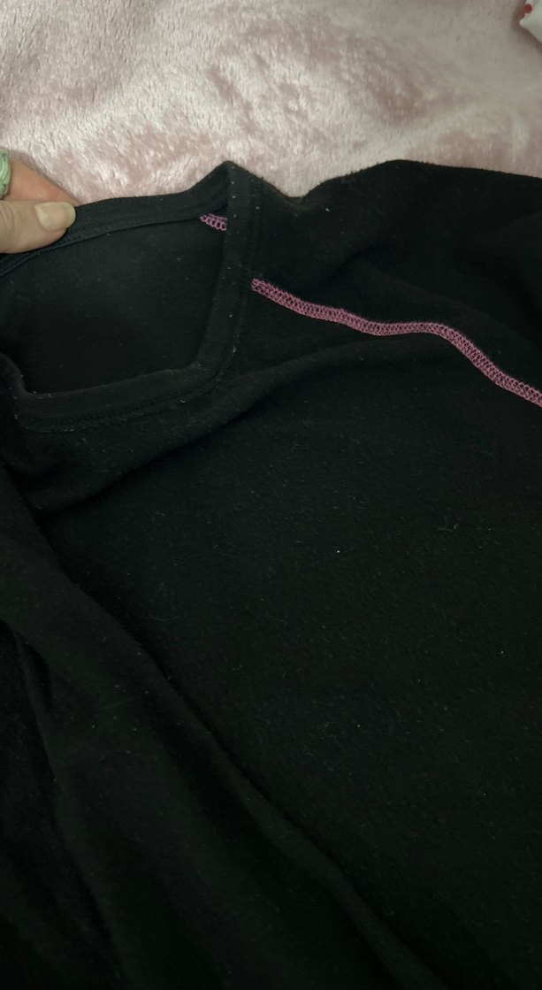 Siyah Pamuklu Uzun Kollu body - Görsel 2