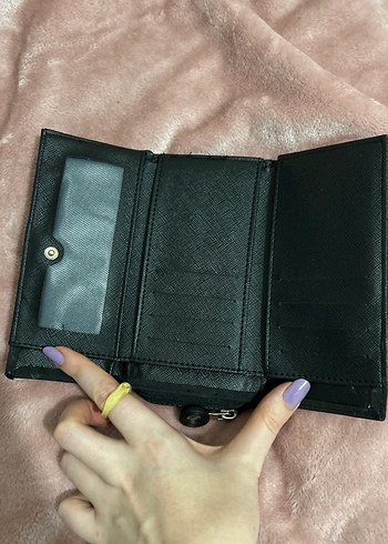 Fermuarlı Siyah Kadın El Cüzdanı - Görsel 4