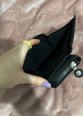 Fermuarlı Siyah Kadın El Cüzdanı - Görsel 5
