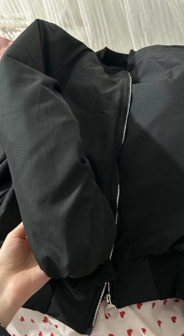 Fermuarlı Siyah Kadın Ceket - Görsel 2