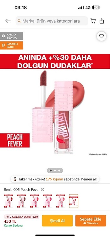 Hiç kullanılmadı maybelline ruj yanlış renk alındı