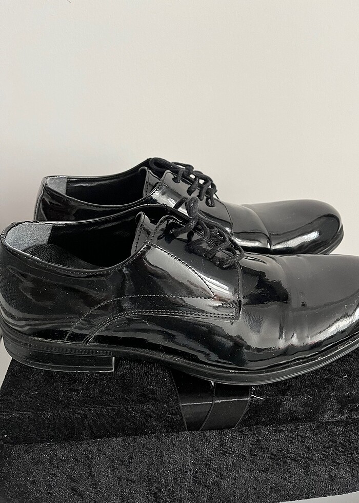 Erkek siyah parlak ayakkabı - Görsel 4