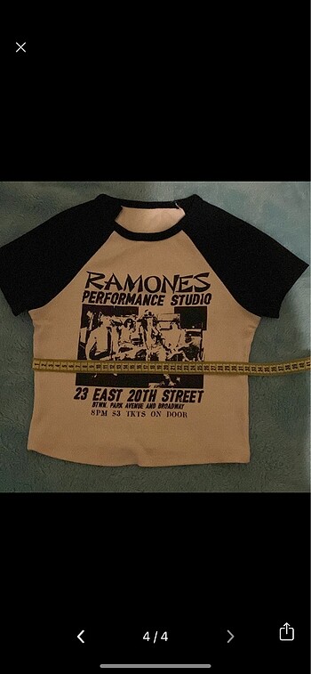 xs Beden Ramones Crop