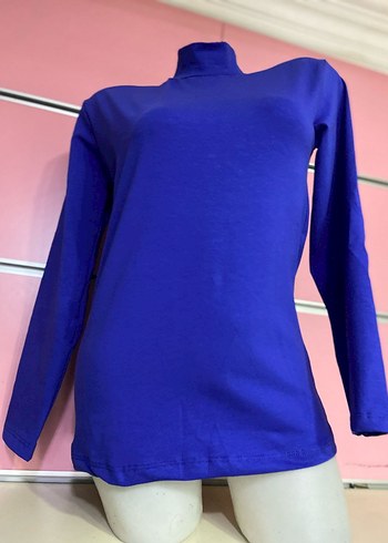 Mor Yüksek Yaka Kadın Sweatshirt - Görsel 4
