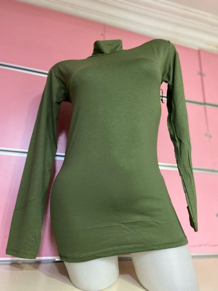 Mor Yüksek Yaka Kadın Sweatshirt - Görsel 3