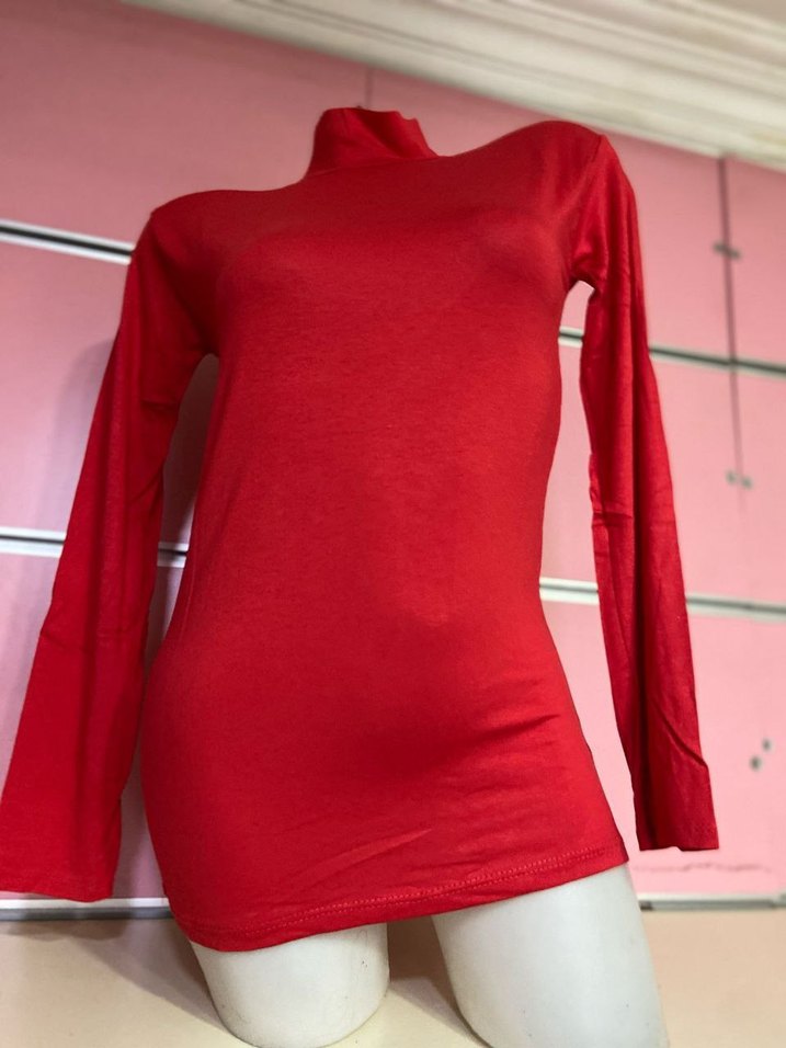 Mor Yüksek Yaka Kadın Sweatshirt - Görsel 5