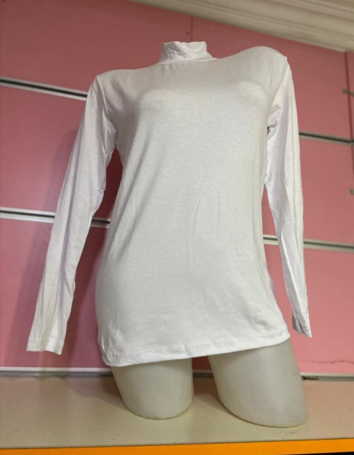 Mor Yüksek Yaka Kadın Sweatshirt - Görsel 2