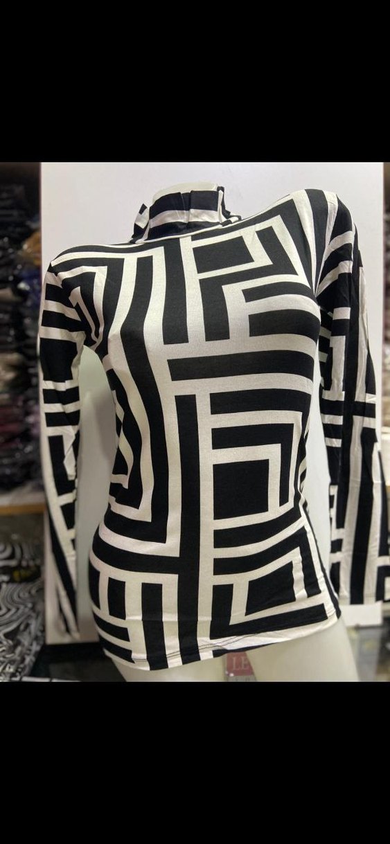 Zebra Desenli Uzun Kollu Kadın Bluz - Görsel 2