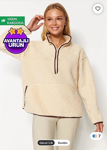 Peluş örme swatshirt