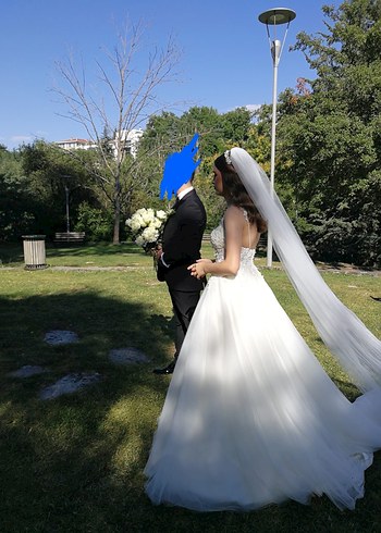 Straplez A Kesim Bohem Gelinlik - Görsel 6