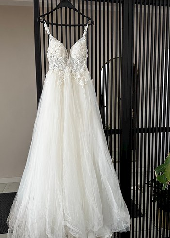 Straplez A Kesim Bohem Gelinlik - Görsel 4