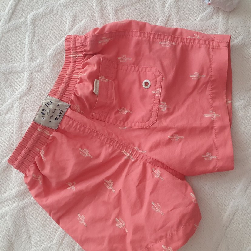 Baskılı Pembe Erkek Çocuk Mayo Şortu - Görsel 2