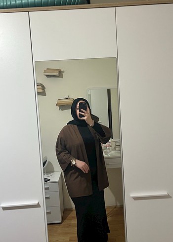 diğer Beden Kahverengi Kadın Kimono Ceket