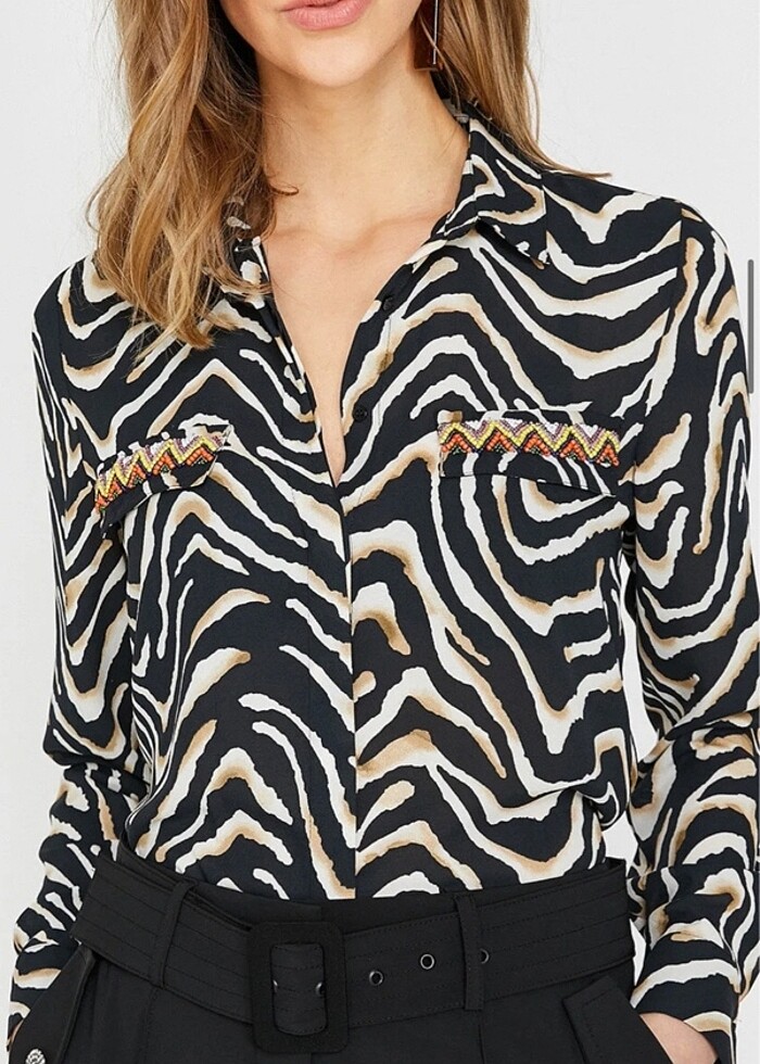 Koton leopar gömlek - Görsel 2