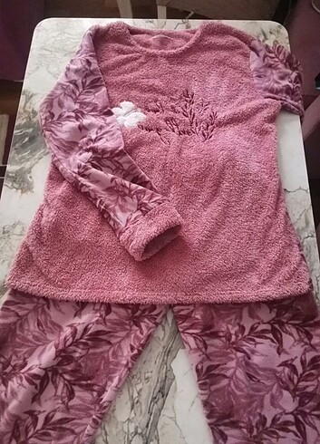 s Beden pembe Renk Pembe Pijama Takımı