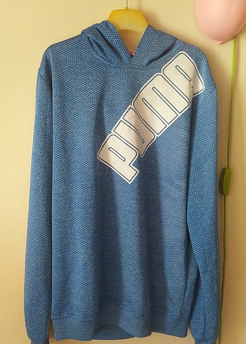 Mavi Kapüşonlu Hoodie/ Sweatshirt