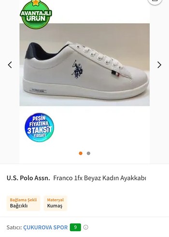 U.S. Polo Assn. Beyaz Kadın Sneakers