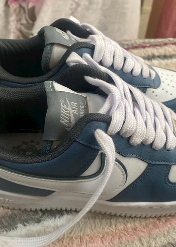 Nike Air Force 1 Mavi Gri Kadin Spor Ayakkabi