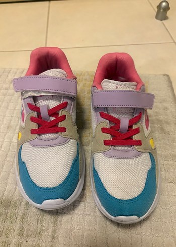 Kız Çocuk Çok Renkli Cırt Cırtlı Spor Ayakkabı