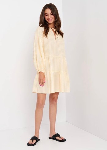 H&M Uzun Kollu Bohem Mini Elbise - Görsel 2