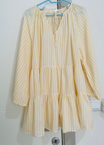 H&M Uzun Kollu Bohem Mini Elbise - Görsel 5