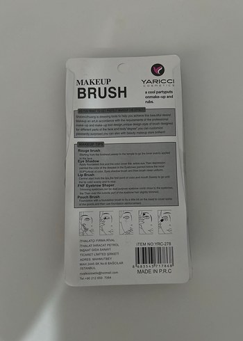 Renkli 5'li Makyaj Fırça Seti Mor - Görsel 2