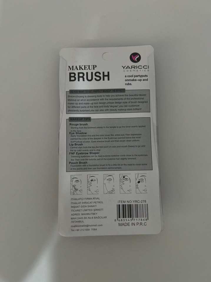 Renkli 5'li Makyaj Fırça Seti Mor - Görsel 2