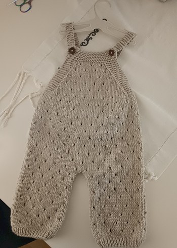 Bebek Bohem Örgü Salopet - Görsel 2