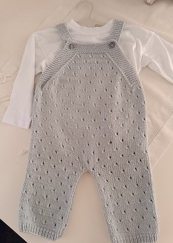 Gri bebek Örgü Tulum - Görsel 3