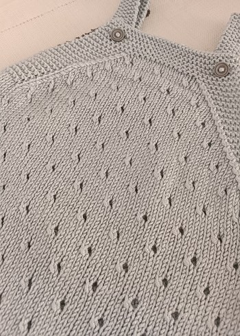 Gri bebek Örgü Tulum - Görsel 4