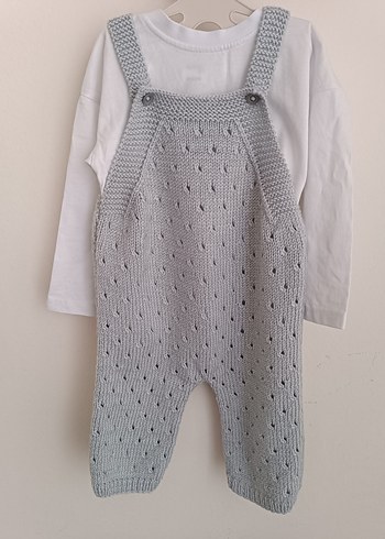 Gri bebek Örgü Tulum - Görsel 2