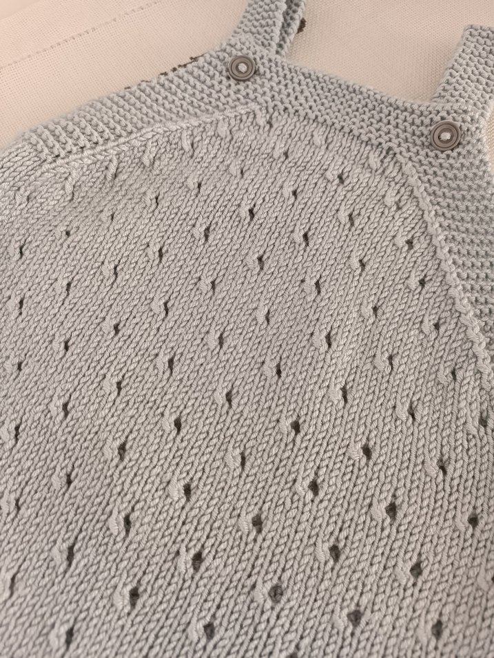 Gri bebek Örgü Tulum - Görsel 4