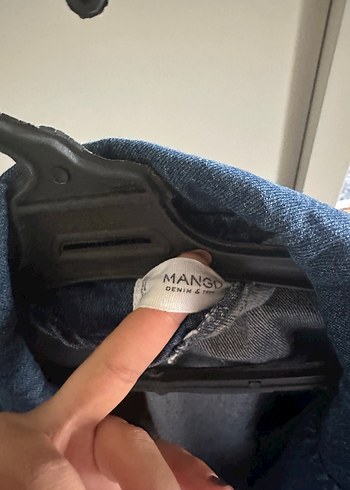 Mango Düğmeli Mavi Denim Kadın Ceket