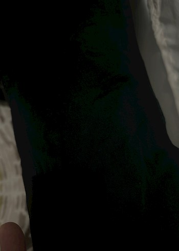 Bershka Kadın Siyah Beli Bağlamalı Keten Pantolon - Görsel 2