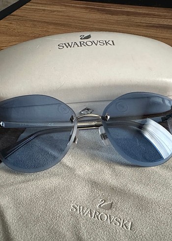 Swarovski Kadın Mavi Parlak Gözlük - Görsel 8