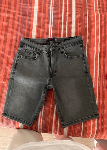Loft Koyu Gri Denim Sort