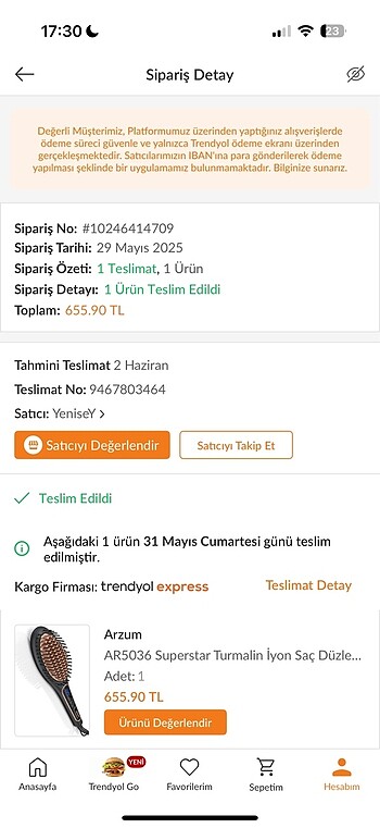 Arzum arzum saç düzleştirici tarak